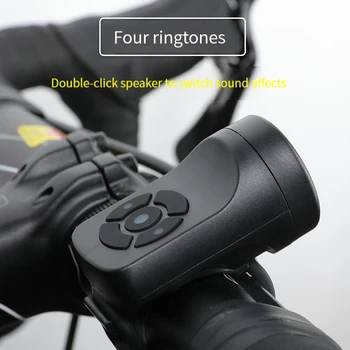Aksesori Sepeda USB Isi Ulang Klakson Bel Sepeda Motor Elektrik 4 Mode Klakson Alarm Anti Maling Bersepeda Jalan Gunung