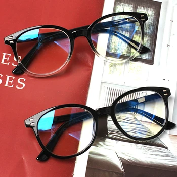 Kacamata Baca Bulat Fashion Engsel Pegas Kacamata Baca Nyaman Diopter 0, +50, +75, +100, +125 +150 +200