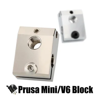1 Buah Blok Pemanas Mini Prusa Aluminium/Tembaga untuk Kartrid Sensor PT100 Termokopel & Termistor Ujung Panas untuk Kit Printer 3D