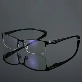 2020 Baru Unisex Bisnis Miopia Kacamata untuk Pria Bingkai Logam Kacamata Anti Cahaya Biru Rabun Jauh Kacamata -1.0 -2.5 -3.0