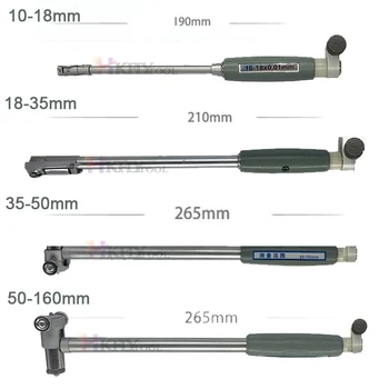 Pengukur Lubang Diameter Dalam Batang Pengukur + Probe (tanpa indikator) Aksesori Pengukur diameter dalam 10-18mm 18-35mm 35-50mm 50-160mm