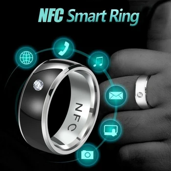 Cincin pintar baja tahan karat NFC teknologi baru pria dan wanita yang modis, cocok untuk ponsel iPhone dan Android