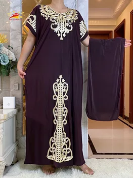 Baru Wanita Abaya Dubai Bordir Muslim Gaun Musim Semi Musim Gugur Kaftan Marocain Pakaian Islami Arab Jubah Kimono Femme Musulmane