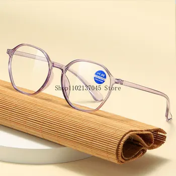 Wanita Membaca Kacamata Anti Cahaya Biru Kacamata Diopter +1.0 +1.5 +2.0 +2.5 +3.0 +3.5 +4.0 Kacamata Presbiopia Definisi Tinggi