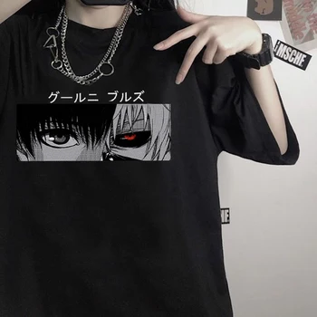 Jepang Anime Punk Tokyo Ghoul Mata Longgar Hoody Streetwear Harajuku Kasual Keren Chic Kartun Streetwear Wanita Streetwear