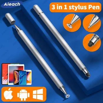 AIEACH 3 In 1 Pena Sentuh untuk Ponsel Tablet Pena Stylus untuk Android iOS Pena Tablet Layar Sentuh untuk iPad Xiaomi Samsung Apple Pencil