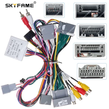 SKYFAME Adaptor Harness Kabel Mobil 16pin Dekoder Kotak Canbus untuk Kabel Daya Radio Android Accord 8