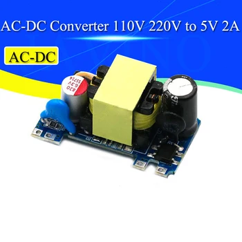 Konverter AC-DC 110V 220V ke 5V 2A Regulator Tegangan Buck Modul Catu Daya Switching Riak Rendah