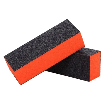 10 Buah Warna Oranye Seni Kuku Shiner Buffer Buffing Block File Pengamplasan Tips Seni Kuku Manikur