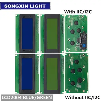 LCD2004+I2C 2004 20x4 2004A Layar Biru/Hijau HD44780 Karakter Modul Adaptor Antarmuka Serial LCD /w IIC/I2C untuk Arduino