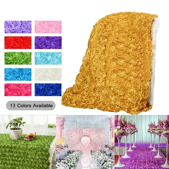 (1. 4mx5yard) Dekorasi Pernikahan Kain Bunga Mawar 3D Karpet Pernikahan Latar Belakang Pesta Dekorasi DIY Dekorasi Rumah DIY