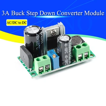Modul Konverter AC / DC ke DC Buck Step Down LM2596HV 3v 3.3 V 5V 6V 9V 12V 15V 24V DC 5V-50V Catu Daya 3A Step-Down yang Dapat Disesuaikan
