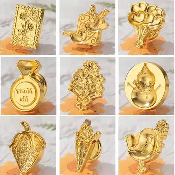 Kepala Stempel Segel Lilin Tidak Beraturan Antik untuk Kartu Amplop Buku Tempel DIY Dekorasi Kemasan Hadiah Undangan Pesta Pernikahan Dekorasi