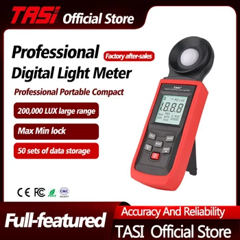 TASI TA8121 / TA8123 Pengukur Cahaya Fotografi Digital Luxmeter Terintegrasi Iluminometer Penguji Lingkungan Fotometer Lux/Fc