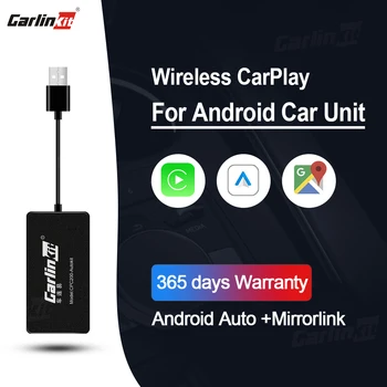 Carlinkit Aktivator CarPlay Nirkabel Apple & Dongle USB Berkabel Android Otomatis untuk Unit Radio Android Pengisi Daya Bluetooth Mirror-link