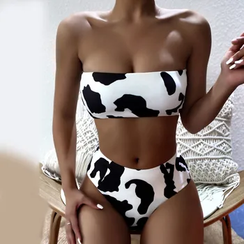 Set Bikini Perban Bandeau Wanita Pakaian Renang Brasil Push Up Pakaian Renang Pakaian Renang Seksi Bikini Pinggang Rendah Pakaian Renang Wanita Suite Mandi