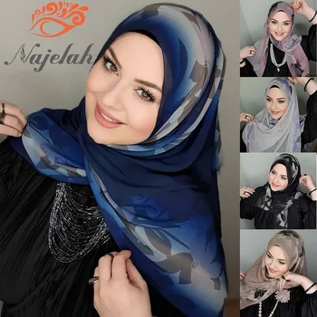 Jilbab Hitam Sifon Islami Jilbab Abaya untuk Wanita Syal Sorban Jersey Abaya Gaun Muslim Turban Wanita Bungkus Kepala Panjang Instan