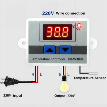 W3001 W3002 Kontrol Digital Suhu Komputer Mikro Saklar Termostat Termometer Termoregulasi Baru 12/24/220V
