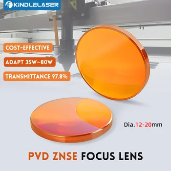 Lensa Fokus ZnSe Lensa Laser PVD Dia.12/15/18/19. 05/20 FL38.1/50.8/63.5/76.2/101.6/127mm untuk Mesin Pemotong Ukiran Laser CO2