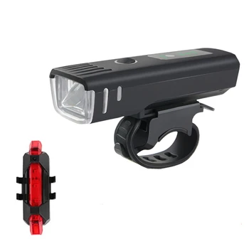 Baru 2000 mAh Sepeda Lampu Depan Sepeda Senter Sepeda Lentera LED USB Rechargeable MTB Sepeda Belakang Lampu untuk Bersepeda Lampu