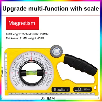 Alat Konstruksi Pencari Sudut Magnetik Inclinometer Alat Ukur Busur Derajat Alat Tangan Instrumen Tingkat