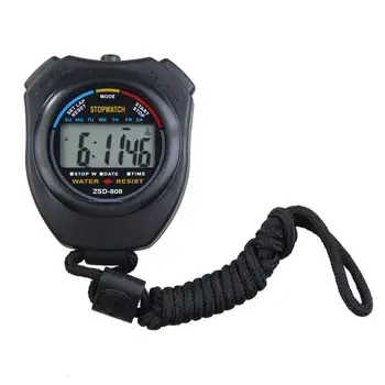 Baru Klasik Tahan Air Digital Profesional Handheld LCD Handheld Olahraga Stopwatch Timer Stop Watch dengan Tali untuk Olahraga