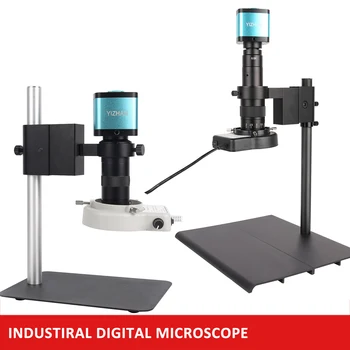 Mikroskop Digital HD untuk Elektronik Kamera Mikroskop HDMI 48MP 38MP Dapat Disesuaikan Lensa 130X 180X Lampu Led Perbaikan Ponsel