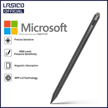Pena Stylus untuk Microsoft Surface Digital 2 In 1 Pena Permukaan Tekanan Magnetik 4096 Penolakan Telapak Tangan Miring untuk Surface Pro 8 / X/7/6/9