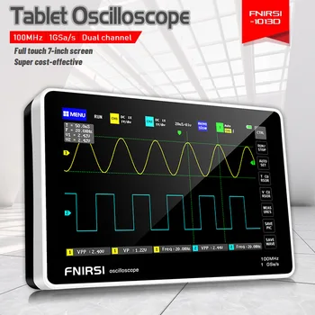 FNIRSI-1013D Osiloskop Tablet Digital Saluran Ganda Bandwidth 100M Laju Pengambilan Sampel 1GS Osiloskop Digital Tablet Mini