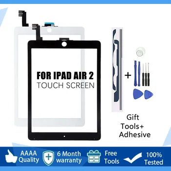 Layar Sentuh Baru untuk iPad Air 2 Generasi ke-2 A1566 A1567 Air2 LCD Digitizer Luar Pengganti Panel Sentuh Layar Kaca Depan Pengganti