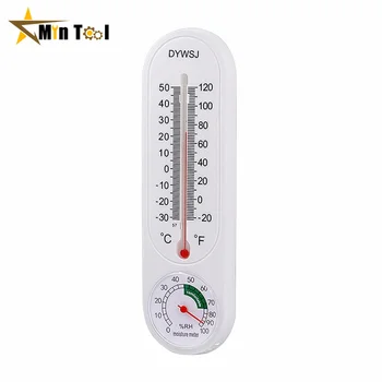 Indoor Thermometer Wall-Mounted Rumah Tangga Rumah Kaca Suhu dan Kelembaban Meter Hygrometer Pembacaan Langsung untuk Pasokan Rumah