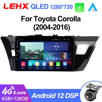 LEHX L6Pro 8 Inti 5G 2 DIN Radio Otomatis Stereo Otomatis Android untuk Toyota Corolla E170 E180 2014-2016 Gps Putar Otomatis Multimedia Radio Mobil