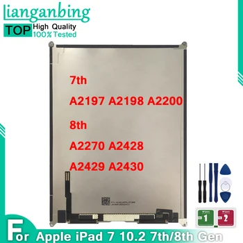 Layar LCD Asli untuk iPad 7 10.2 Generasi ke-7 2019 A2197 A2198 8th 2020 A2270 A2428 Panel Layar LCD Perbaikan untuk Apple iPad 10.2