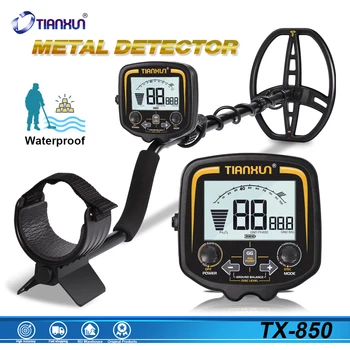 TX-850 Detektor Logam Profesional Kedalaman Bawah Tanah Pencari Pencarian 2,5 M Detektor Emas Pinpointer Pemburu Harta Karun Layar LCD