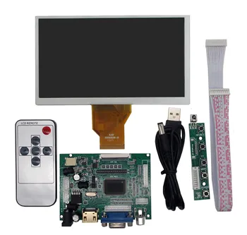 Monitor Tampilan Layar LCD 6,5 Inci 800*480 AT065TN14 dengan Papan Kontrol Driver VGA HDMI-Kompatibel untuk Raspberry Pi Banana Pi