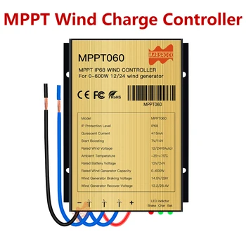 Pengontrol Booster Pelepasan Muatan Angin MPPT 600W Regulator AC DC 12V 24V Otomatis IP68 untuk Generator Turbin Angin
