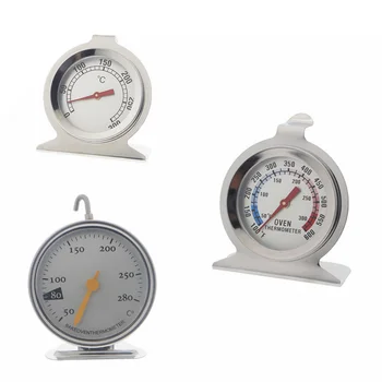 Oven Thermometer Rumah Tangga Suhu Meter Dial Pengukur Suhu Stainless Steel untuk Baking Alat Dapur