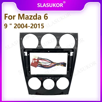 SLASUKOR 9 Inci untuk Mazda 6 2004 2005 2006 2007-2015 Radio Mobil Android Pemutar Video Multimidia Sistem Stereo Mobil Navigasi