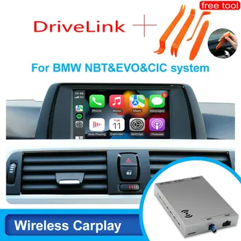 CarPlay Nirkabel Android Otomatis untuk BMW NBT/CIC / EVO / CCC Seri 1 2 3 4 5 7 E70 F10 X1 X3 F25 F26 F48 Kamera MINI X4 X5 X6 F56 F15
