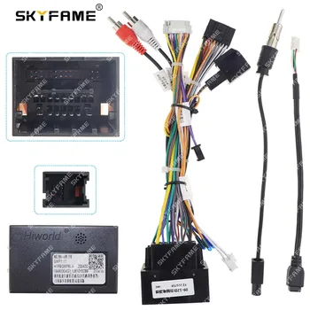 SKYFAME Adaptor Harness Kabel Mobil 16pin Dekoder Kotak Canbus Kabel Daya Radio Android untuk Buick Lacrosse