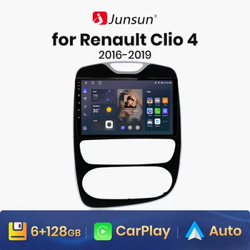 Junsun V1 AI Suara Nirkabel CarPlay Android Auto Radio untuk Renault Clio 4 2016-2019 GPS Multimedia Mobil 4G Radio Otomatis 2din