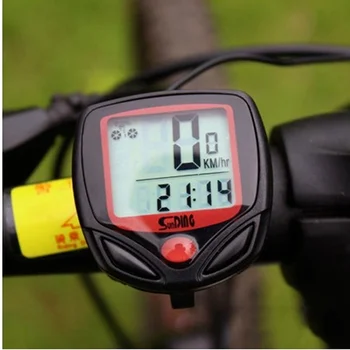 1 buah Komputer Sepeda dengan Layar Digital LCD Tahan Air Odometer Sepeda Speedometer Stopwatch Bersepeda Alat Aksesori Berkendara