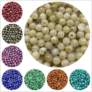 6 Mm 8 Mm 10 Mm Acrylic Spacer Beads Charms Awan Manik-manik Bulat Longgar untuk Membuat Perhiasan