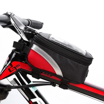 Bersepeda Tas Sepeda Sepeda Kepala Tabung Stang Ponsel Tas Case Pemegang Layar Ponsel Mount Tas Case dengan Layar Sentuh