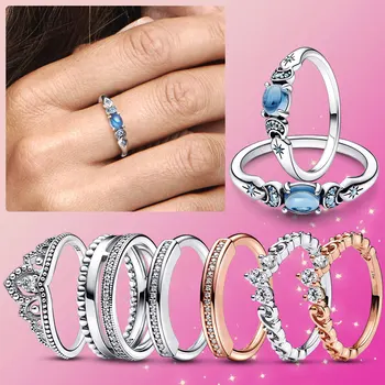 925 Sterling Silver Baru Cincin Aladdin Cincin Mahkota Cocok Asli Cincin untuk Wanita Menikah Pecinta Cincin Fashion Perhiasan Hadiah