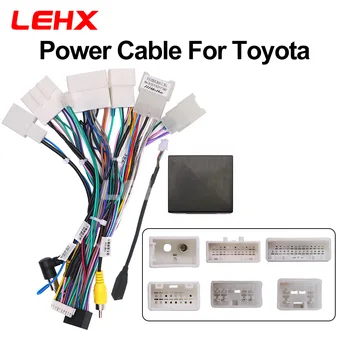 Adaptasi Mobil LEHX Adaptor Kabel Daya Harness Kawat Android 16-pin untuk Toyota Corolla / Camry / RAV4 dengan Canbus