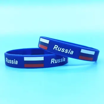 5 buah Gelang Bendera Rusia Tali Pergelangan Tangan Motivasi Silikon Gelang Karet Persahabatan Pria Wanita Hadiah Aksesori Gelang