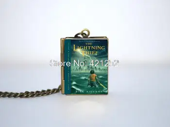 Percy Jackson Baru Menutupi Pencuri dan Lautan Monster Liontin Buku Perhiasan warna perunggu