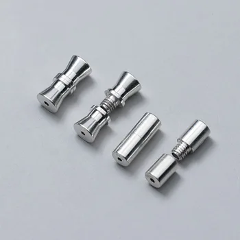 925 Sterling Silver Ornamen Sederhana Connecor Gesper Buatan Tangan Baik Gelang Kalung S925 Perak Akhir Gesper DIY Temuan Perhiasan
