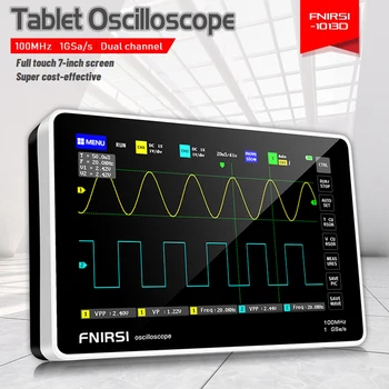 UYANGG FNIRSI-1013D Osiloskop Tablet Digital Saluran Ganda Bandwidth 100M Laju Pengambilan Sampel 1GS Osiloskop Digital Tablet Mini